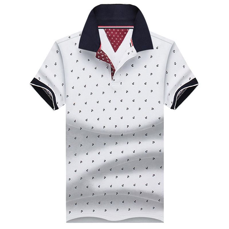 neumonía Viaje Aislar Nueva marca Polos para hombre POLO impreso Camisas de algodón de manga  corta Camisas Polo Casual Stand Collar para hombre Polo