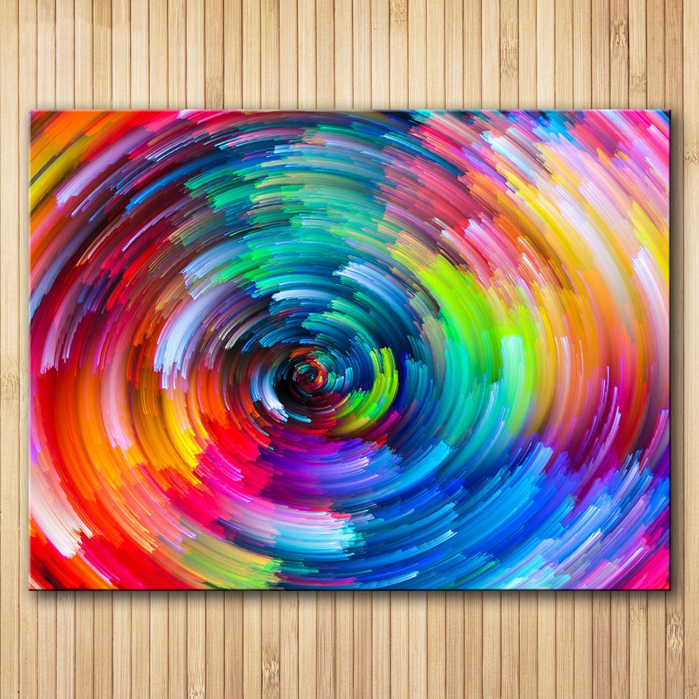 Acquista Stampa Su Tela Pittura Astratta Spot Il Modello Dipingere  Larcobaleno Della Decorazione Della Casa Immagini Parete Soggiorno B010 A  7,68 € Dal Cyon2017 | DHgate.Com