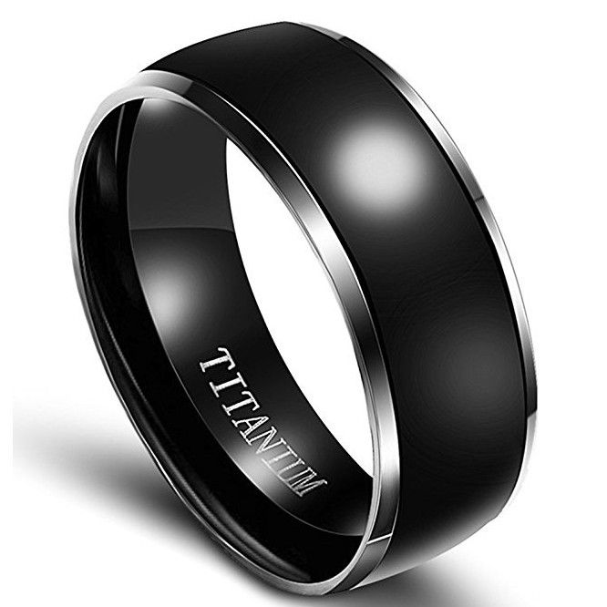 Anillo De Carburo Tungsteno Para Hombres Hermosos De 8 Mm De Moda! Anillos Negros Los Hombres! Para Parejas De Boda O Regalo De Navidad! Tamaño De Ajuste De Confort