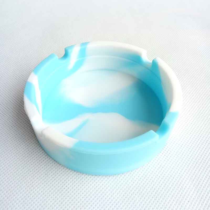 resistente alle alte temperature Hamado Posacenere in silicone luminoso non luminoso, colore: bianco design rotondo