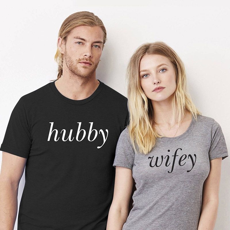 hubby and wifey shirts online