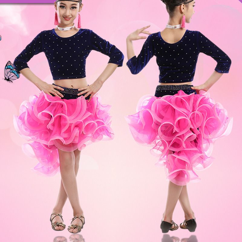 kids Ballet dancewear COSTUME dress Childrens Latin Salsa Ballroom Dance Dress