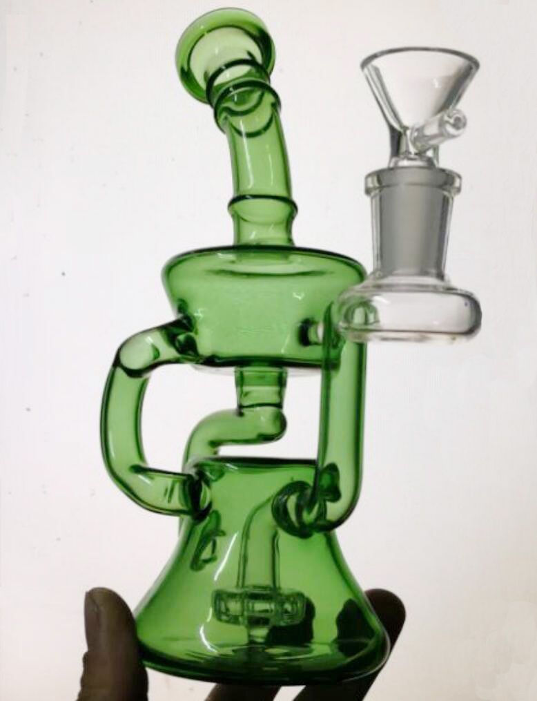 2020 New Glass Water Pipe Handmade Bongs Two Colors Glass Bong Smoking