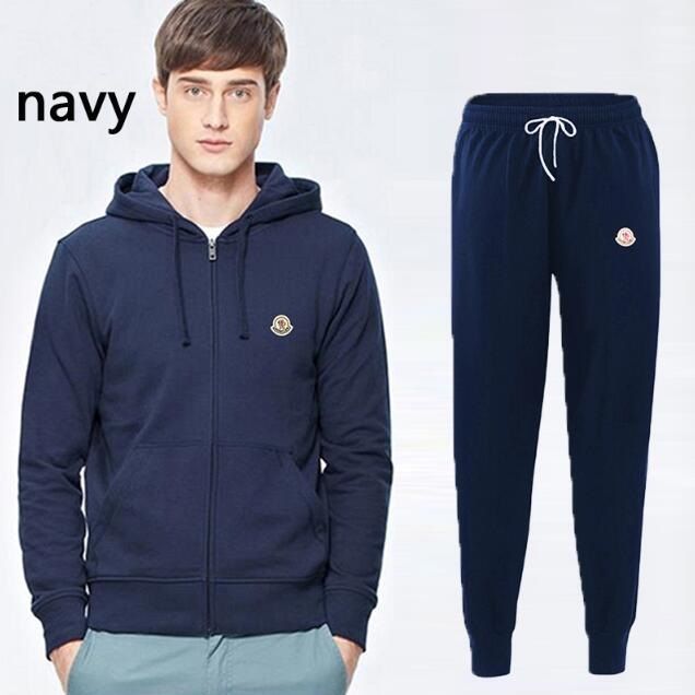 blue and white polo sweat suit