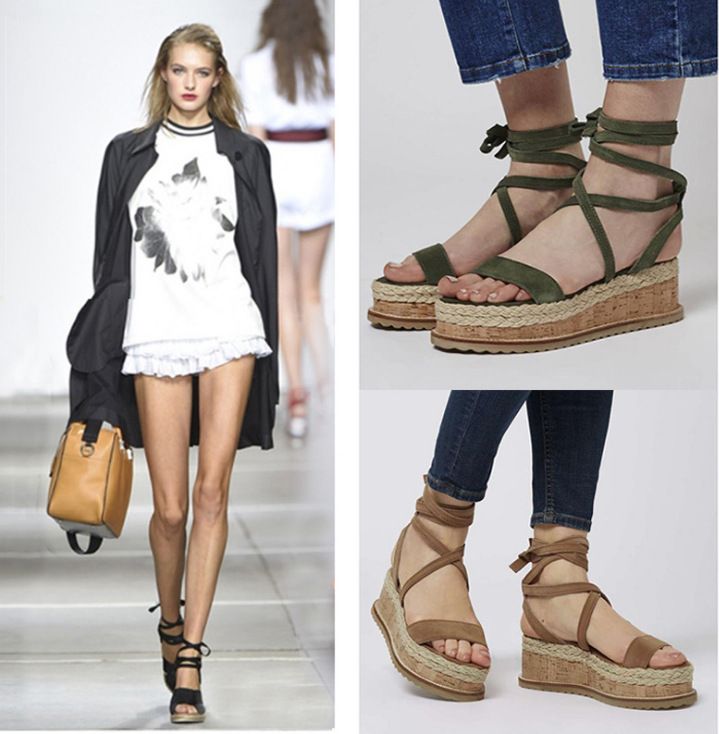 black lace up espadrille sandals