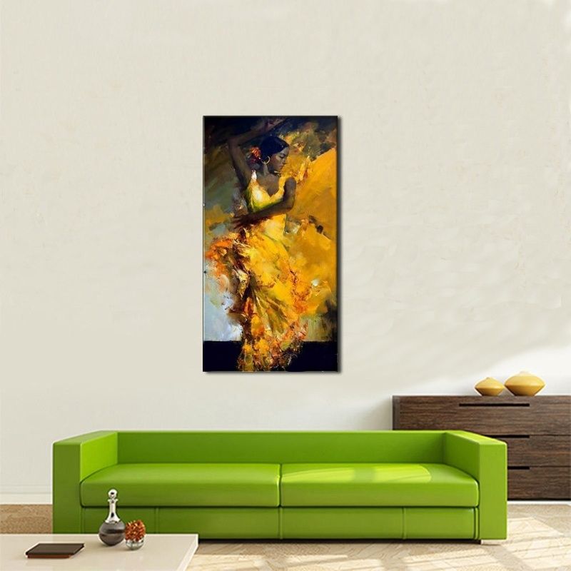 2020 Handmade Abstract Portrait Sexy Spanish Flamenco Dancer In
