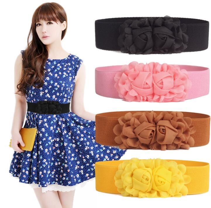 Satin Al Gul Cicek Kadinlar Elastik Kemerler El Yapimi Yeni Varis Inanilmaz Moda Sifon Guller Kadinlar Icin Elastik Kemer Bel Kemeri Elbise Tl17 73 Dhgate Comda
