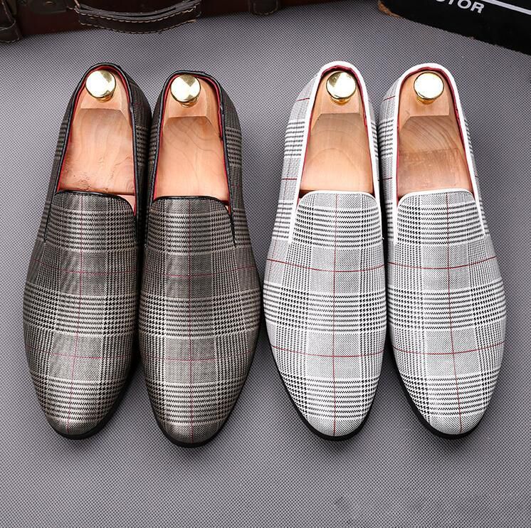 men's plaid loafers