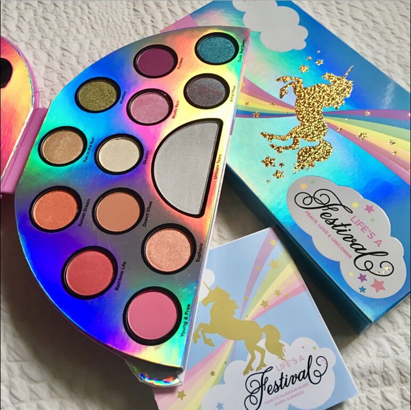 Compre A Paleta Da Sombra Do Festival Da Vida Da Qualidade Superior A Paleta Da Cor Do Olho Da Sombra Do Olho Dos Unicornios Do Amor Da Paz Do Arco Iris 13