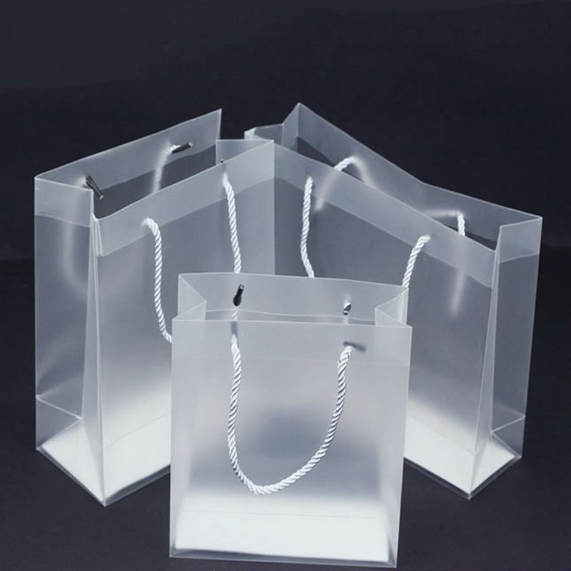 2020 PVC Bag Transparent Gift Tote Bags Waterproof PVC Clear Plastic
