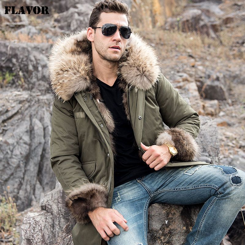 real fur parka mens