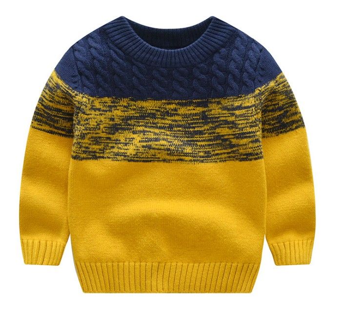 Kids Winter Warm Knitted Pullover Sweaters Boy Christmas Outwear Children Simple Twist Knitted Sweater Long Sleeve O Neck Pullovers110 150CM Knitting