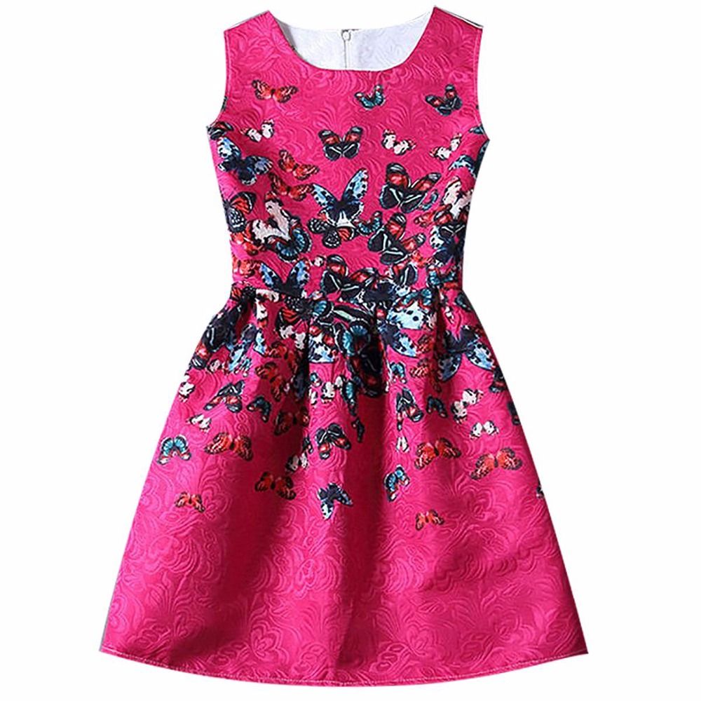 2017 Nuevas Niñas Normales Sin Mangas Todo Tipo de Flowewr pattent Vestido de Niñas Vestido de 2017 Nuevas Niñas Normales Sin Mangas Todo Tipo de Flowewr pattent Vestido de Niñas Vestido de