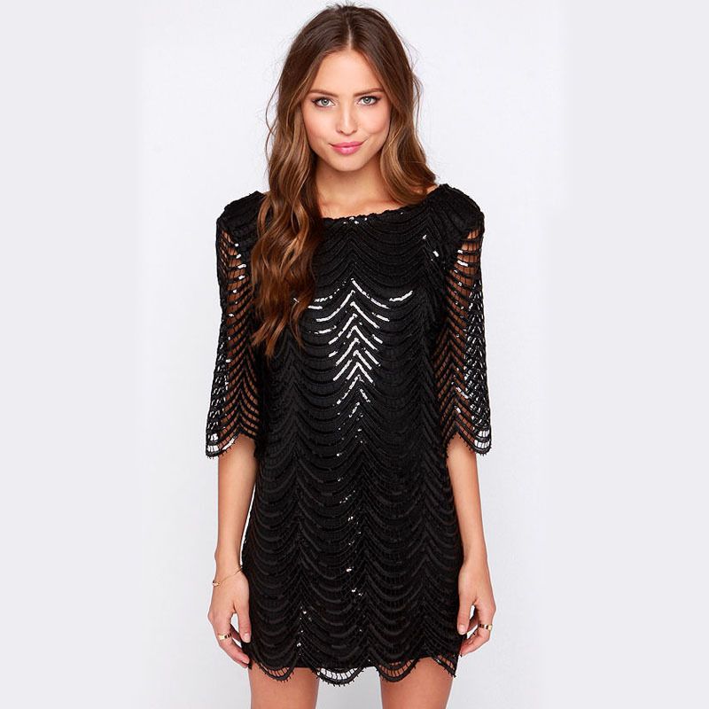 loose sequin dress