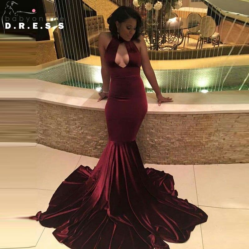 burgundy prom dresses 2018