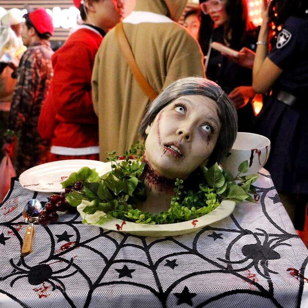 40 Inch Black Spider Halloween Party Decor Lace Table Topper Cloth For Halloween Table Decorations Scary Movie Nights Party Chandelier Decorations Party Chandelier Party Decoration From Lifeforyou 2 92 Dhgate Com