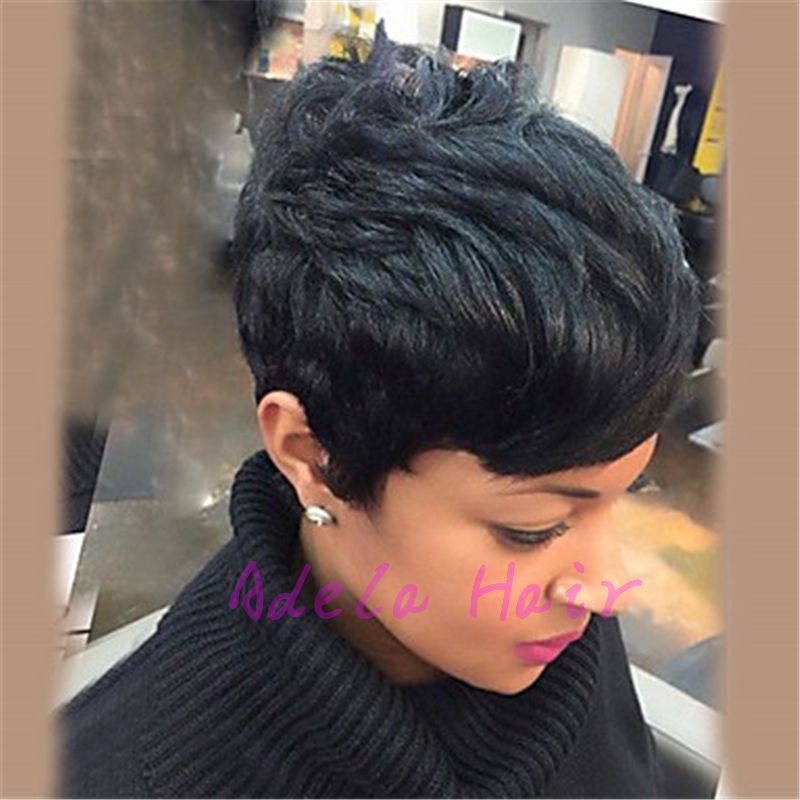 Grosshandel Gunstige Neue Perucken Volle Spitze Brasilianische Pixie Cut Indische Menschenhaar 100 Kurze Menschenhaarperucken Fur Schwarze Frauen Von