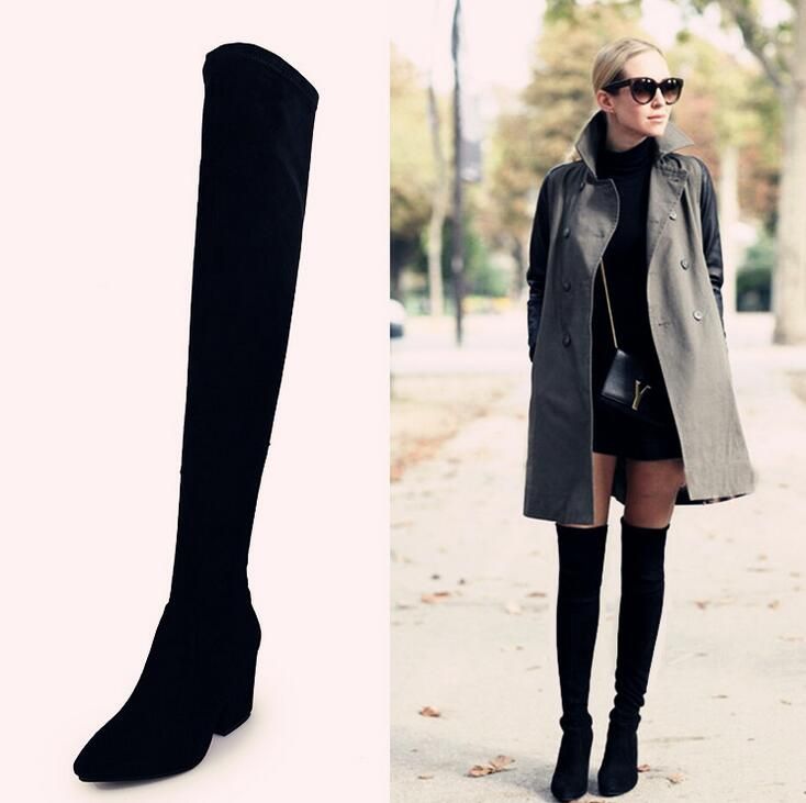 black knee boots sale