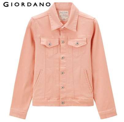 peach denim jacket womens