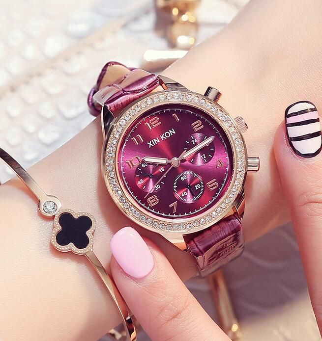 2018 Latest Design Ladies Watch Fashion Diamond Official Brand Models Three Non Mechanical Business Ladies Watch Luxury Watches Online Skeleton Watch From Fashion Xiao 15 25 Dhgate Com