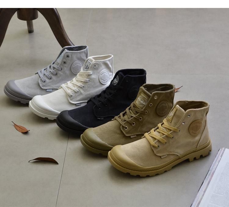 brown leather canvas shoes