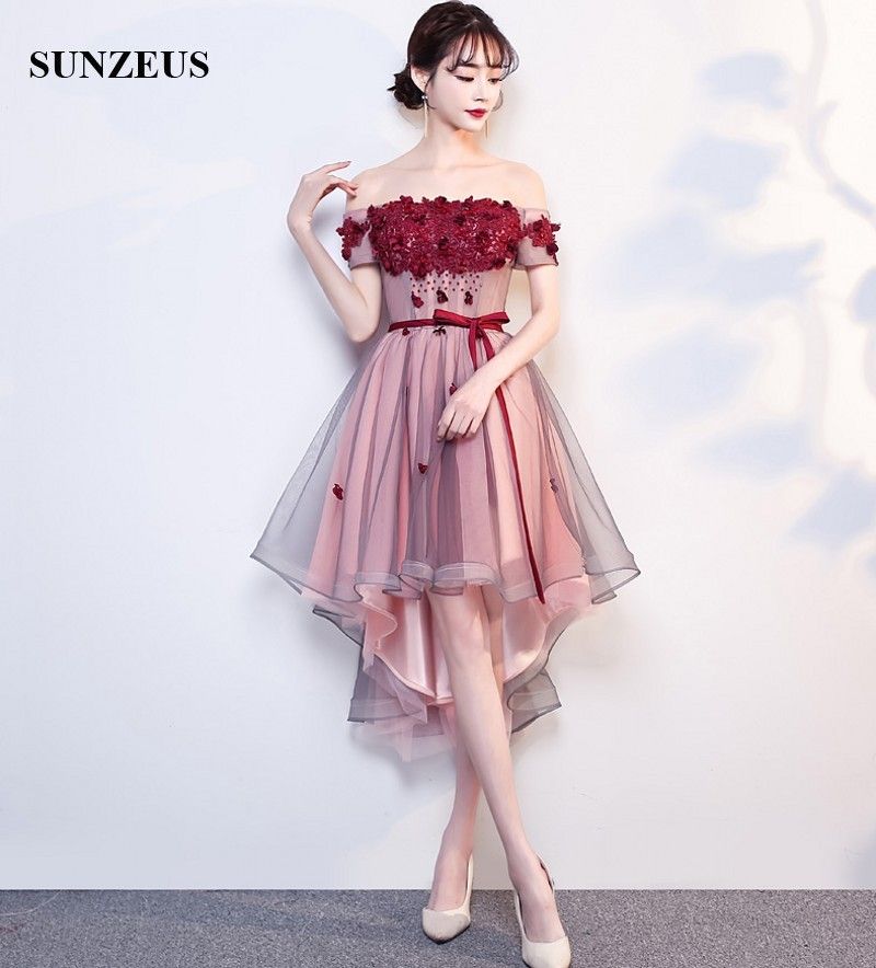 Vestidos de fiesta altos y bajos Primavera Verano Corto Vestido de fiesta para niñas con