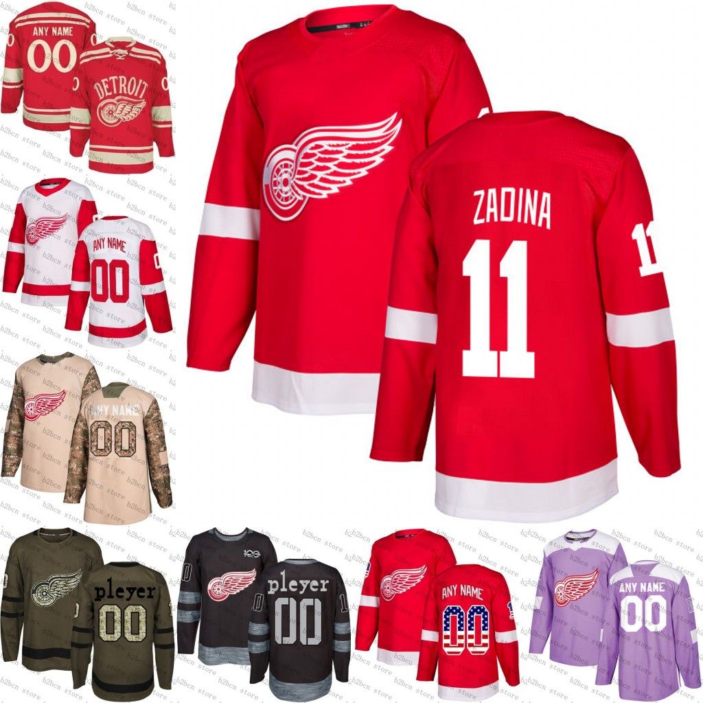 green red wings jersey