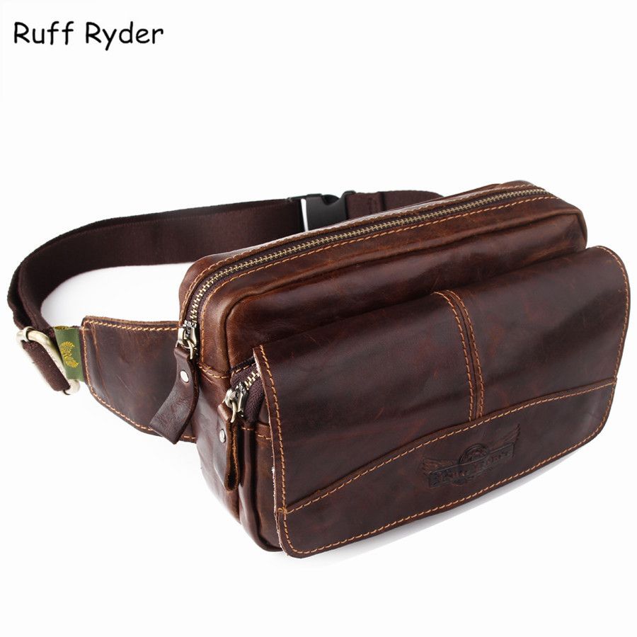 genuine leather waist bag