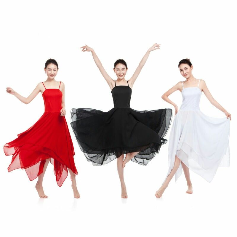 Enfants Filles lyrique robe mousseline Jupe Contemporary ballet danse moderne Costume 