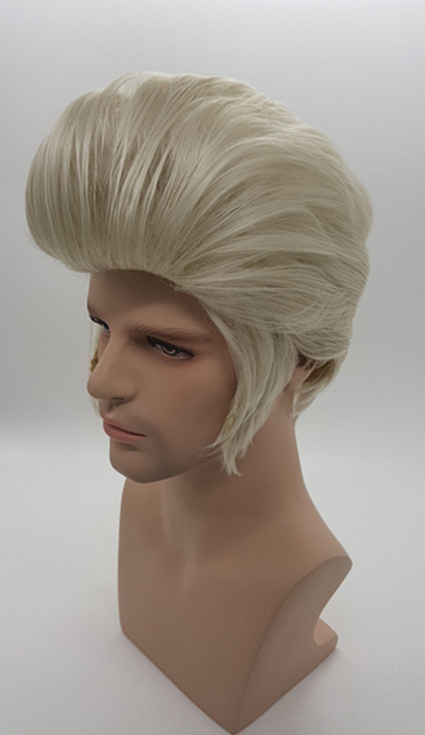 Xt861 New Fashion Punk Style Male Cosplaywig Man Short Platinum