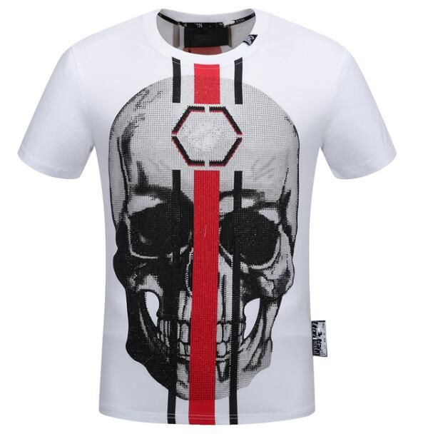 Acquista T Shirt Manica Corta Con Teschio E Teschio 2018 Nuova