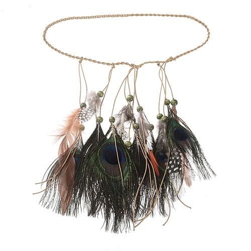 Girls Fashion Boho Colorful Feather Headband Festival Hippie Hair