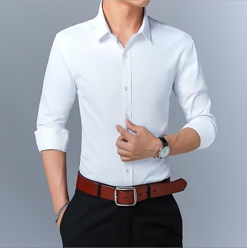 New Men Shirt Male Dress Shirts Mens 