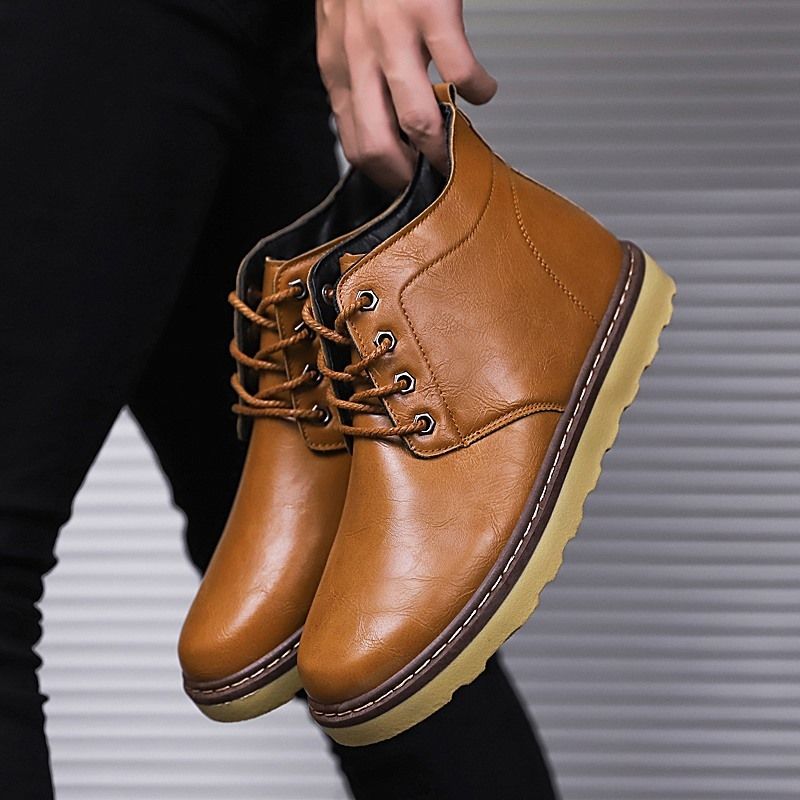 2019 Fashion Casual Work Shoes Men Comfortable Snow Boots Brand