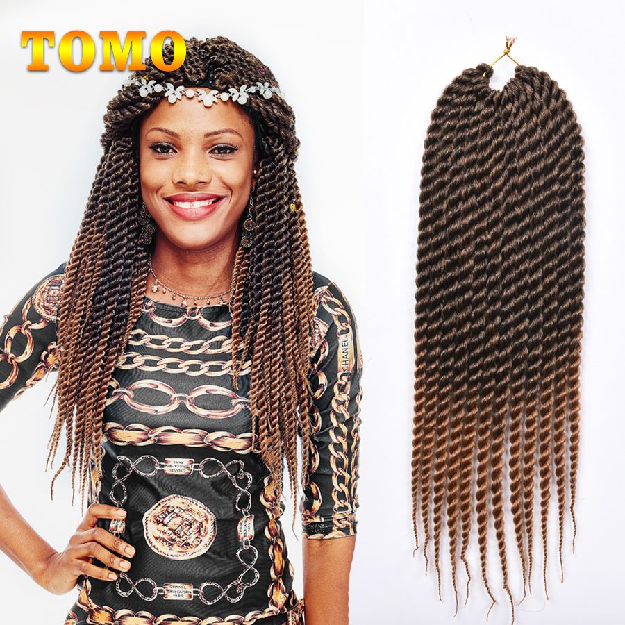 2020 Tomo 12 18inch Senegalese Twist Braid Low Temperature Ombre