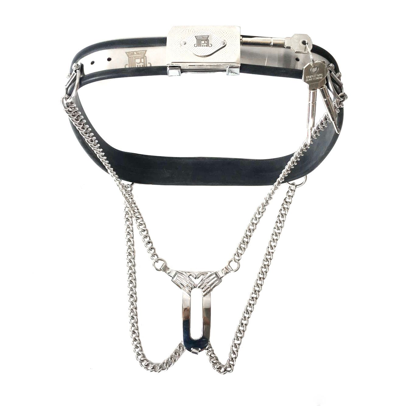 Full Adjustable Female invisible Chastity Belt Device Leather /& Stainless Steel