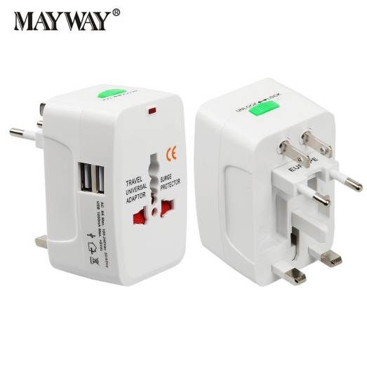 AAA Products/®-Adaptateur de voyage de qualit/é pour conversion dune prise anglaise en prise am/éricaine /à deux broches rondes UK to EU Plug Adapter 5