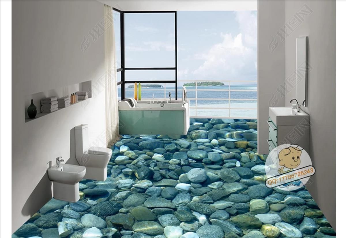 بولي كلوريد الفينيل ذاتية اللصق 3d ورق الجدران ورق الحائط حسب الطلب نهر حجر 3d بلاط الأرضيات الحمام غرفة المعيشة الديكور بلاط الأرضيات 2021 من a378286736 75 29ر س موبايل dhgate