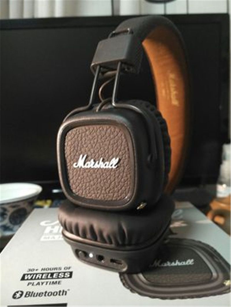MARSHALL MAJOR IV CUFFIE BLUETOOTH MARRONI