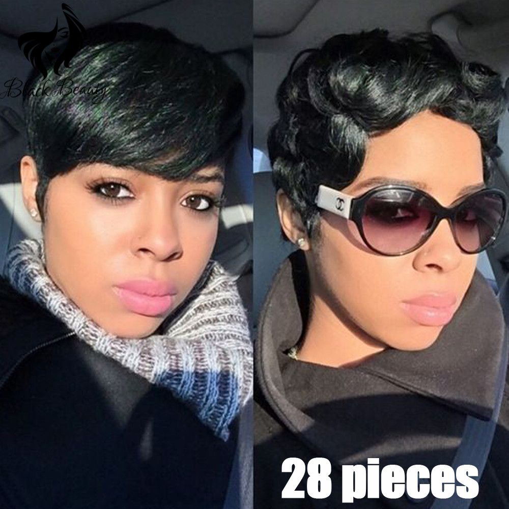 Femi Human Hair Weaving Bump Hair Straight Weave With Blonde Closure Double  Wefts Short Afro Human Extension From Black_beauty_hair, $12.67 | DHgate.Com