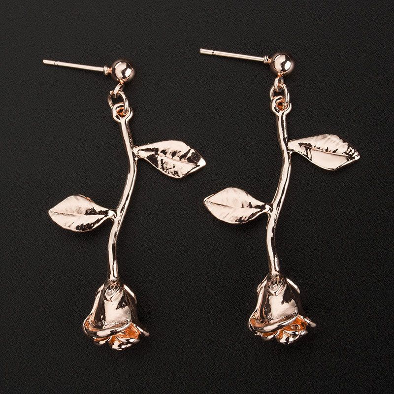 gold drop dangle earrings