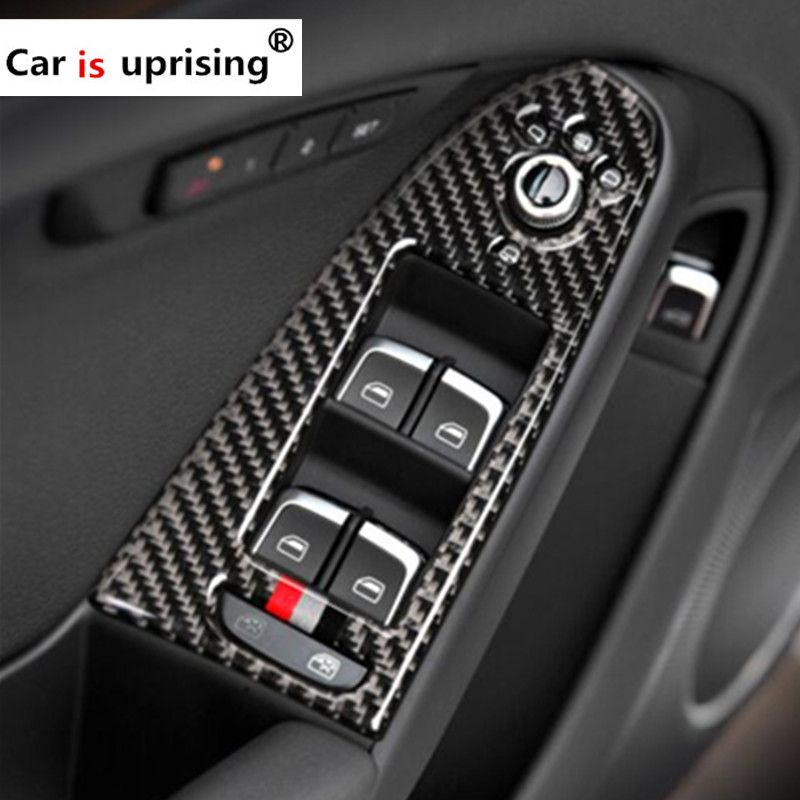 2019 For Audi A4 2009 2016 Carbon Fiber Window Lifter Control Frame Window Switch Decor Armrest Panel Trim Car Interior Accessories From Zjy547581580