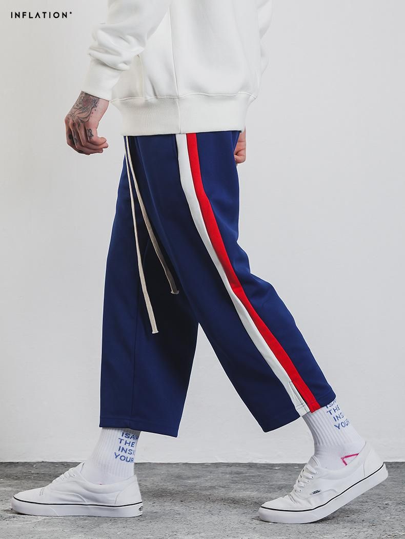 mens wide leg track pants