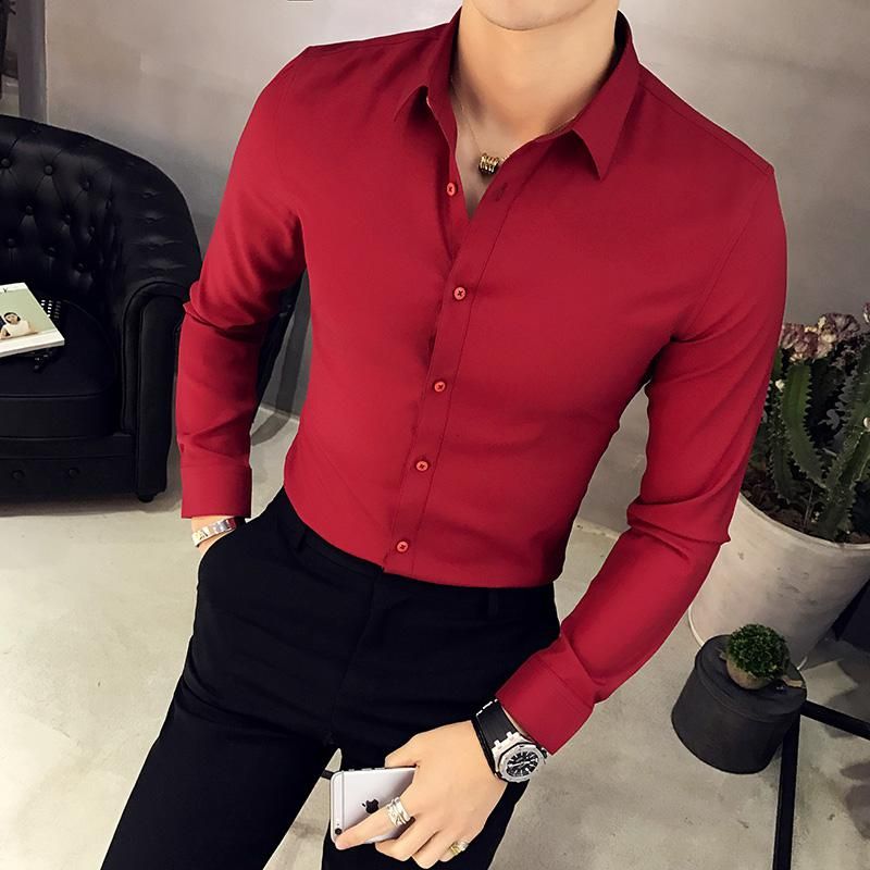 Chemise Habillée Rouge