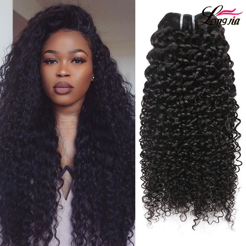 Unprocessed Peruvian Kinky Curly Deep Wave Hair Extension Cheap Human Hair Extension Dyeable Peruvian Virgin Hair Kinky Curly Natural Black Human Hair