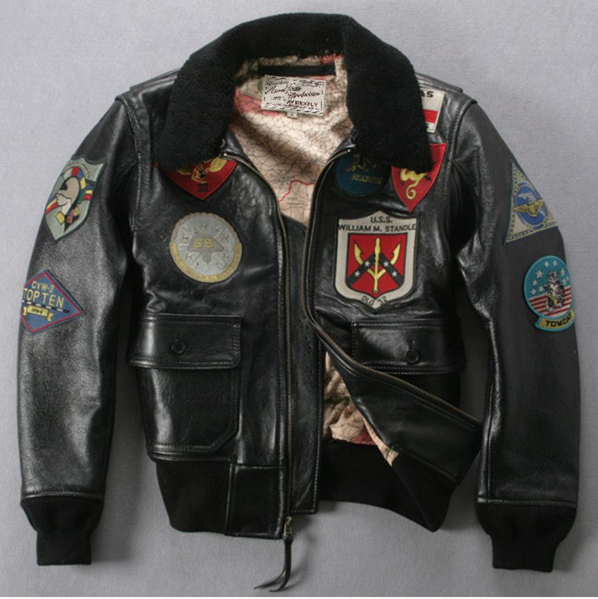 chaqueta de cuero piloto