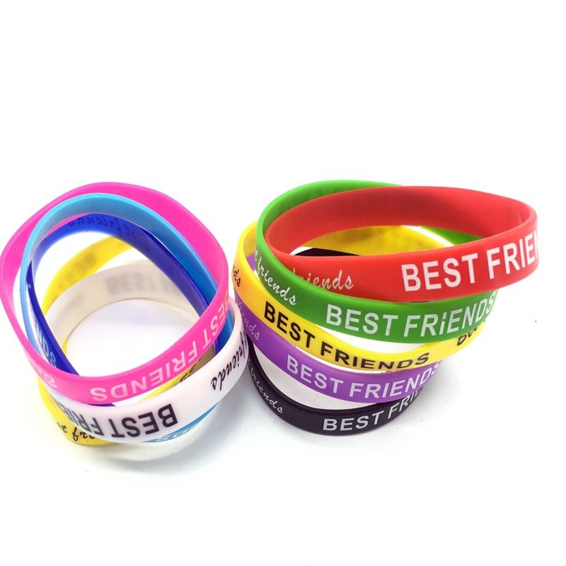 2021 New Wholesale Letters Print Elastic Silicone Bracelet Trendy