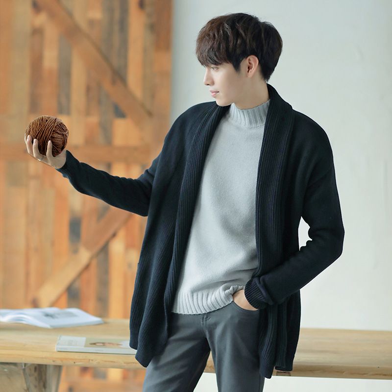 Acquistare Maglioni Da Uomo Maschili Maglioni Lunghi Autunno Maglione  Cardigan Da Uomo In Maglia Dargento A Maniche Lunghe Economico | Consegna  Veloce E Qualità | It.Dhgate