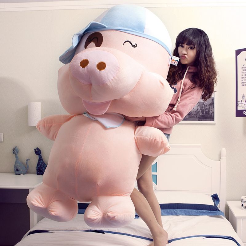 large plush pig
