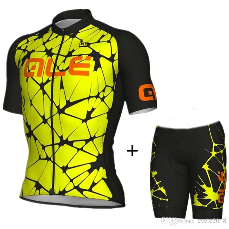 ALE Team Pro Cycling Jersey 9D Gel Pad Shorts Set Ropa Ciclismo Cycling